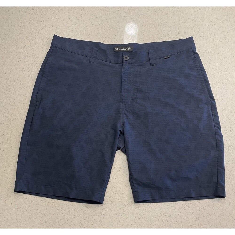 Travis Mathew Boat Snacks Shorts in Heather Blue Nights Size 38 Golf